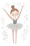 Ballerina Blue Canvas Print - 600MM X 600MM