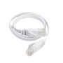 Monkeyjack Cat 6 Ethernet Cable Flat Internet Network Wire CAT6 Ethernet Patch Lead Computer Cable With Snagless RJ45 Connectors - White 0.5M