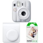 Fuji Instax MINI 13 Clay White Kit 3 Cam + Film + Case