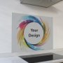 Decorative Glass Wall Tile 898 X 700 X 6MM Customized Print