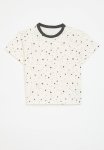 PoP Candy Contrast Neck Crew Neck-ecru & Black