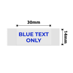 NB638 - - D11 D101 D110 H1S - 14X30MM - 195 Transparent Blue Text Only Labels