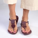 Glam Thong Sandals - Burgundy - 8