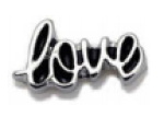 FLC54-LL03 - Love Handwriting Style Floating Locket Charm