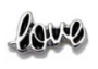 FLC54-LL03 - Love Handwriting Style Floating Locket Charm