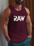 Raw Print Men's Casual Tank Tops Quick Drying Tops For Summer Men's Cool Sleeveless Shirts Clothing For Gym Training Workout