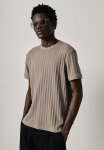 Regular Fit Pointelle-knit T-Shirt - Greige