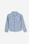 GIRLS Denim Shirt - 10 Light Wash