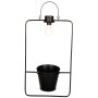 Dimitri Solar Lamp With Pot Black - H62XL30XW16XD16CM