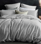 Horrockses Stone Wash Grey Duvet Cover Set