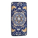 Blue Ochre Pattern Ceramic Rectangle Plate