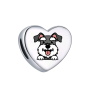 Heart Shaped Miniature Shnautzer Dog Charm For Pet Lovers Charms