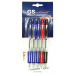 5X Gs Intl Office Line Comfort Grip Ballpoint Pen Set 3XBLUE 1X Red 1XBLACK