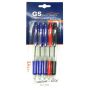 5X Gs Intl Office Line Comfort Grip Ballpoint Pen Set 3XBLUE 1X Red 1XBLACK