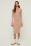 Cut Out Detailed Knitted Dress - Camel