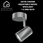 Satin Chrome Adjustable Swivel Spotlight - 1 X 50W GU10