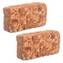 Garden Outdoor Natural Coconut Husk Soil Pete Bricks Set Of 2 20CM