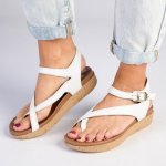 Umnyango Leather Cork Wrap Sandals - White Cayak - 9