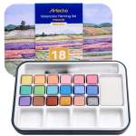 Metallic Watercolour Paint Set In Tin Case - Professional 18 Colour