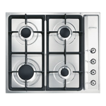 Smeg PS60GHC Gas Hob 60CM S steel