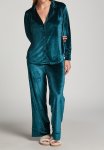 Jacket Ls Shiny Velours Piping - Reflecting Pond