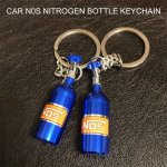 1PC Aluminum Alloy Creative Nitrous Oxide Bottle Key Chain Keychain Keyring