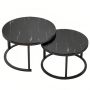 Nesting Coffee Table Set 2 Side End Tables Office Center Desk Living Room