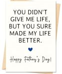 Idu Step Dad Fathers Day Card Step Dad & Bonus Dad Fathers Day Card Gifts Happy Father's Day Cards Gifts Decorations For Stepdad