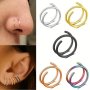 5-10 Pcs Double Hoop Nose Ring For Single Piercing Nose Rings Hoops Double Nose Rings For Women Spiral Nose Ring Hoop For Women Nose