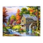 Diamond Painting Diy Kit Full Drill 50X40CM- Cabin In The Forest