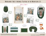 Cot Duvet Bedding Woodlands Forest Animals Playing In The Mountains Set