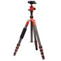 Pro.j Professional Carbon Travel Tripod CAPACITY-8KG RED-45834RD
