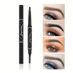 Waterproof Double Ended Eyebrow Pencil With Brush - Long Lasting Easy To Wear And Automatic Swivel