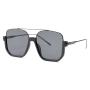 Black Square Aviator Sunglasses
