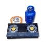 Black 2 Plate Gas Stove With Fittings & Gas Cylinder - 5KG