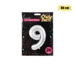Balloon Helium Foil Silver 9 65CM F-02