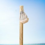 Villiti Stripe Fouta Bag Black And Natural