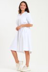 Hillary Maxi Mid Length 3 4 Sleeve Collar Dress With Pockets