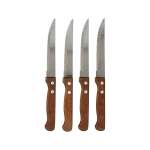 Always 6 Piece Steak Knife Set With Wooden Handle Silver