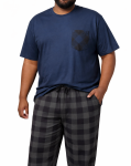 Mens Patch Pj Top Navy - 7XL Navy