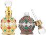 2 Pieces Vintage Perfume Bottles Refillable Crystal Perfume Decanter Bottles