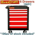 Tork Craft Tork Craft 6 Drawer Roller Cabinet On Castors With 196PC Of Stock TC620030