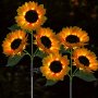 Solar-powered LED Sunflower Garden Stake Light - Outdoor Landscape Decor 600MAH Battery Perfect For Summer & Fall