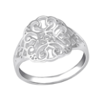 C466-C35385 - 925 Sterling Silver Patterned Ring - Size 7