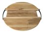 Cutting Board Teak With Metal Grip