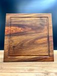 Kiaat Wood Cutting Board With Juice Groove Small