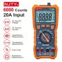 Digital Multimeter Trms 6000 Counts Measures Voltage Current Amp Resistance Diodes Continuity Duty-cycle Capacitance Temperature For Automotive