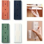 1PC Socket Storage Bracket Self-adhesive Wall Hook Socket Organizer Holder Traceless Wall Mount Seamless Strip Bracket