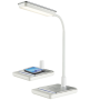 Bright Star Lighting - 8 Watt LED Table Lamp With Touch Sensor Switch With Qi Charger - White