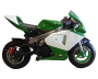 2024 50CC 2 Stroke 3HP Pocketbike Green/white Kxd Model Ages 4-13 Years +